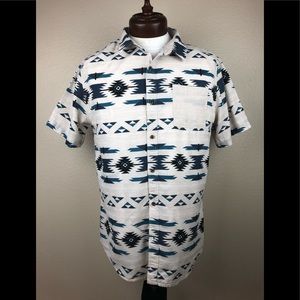 Western print button down men’s xl